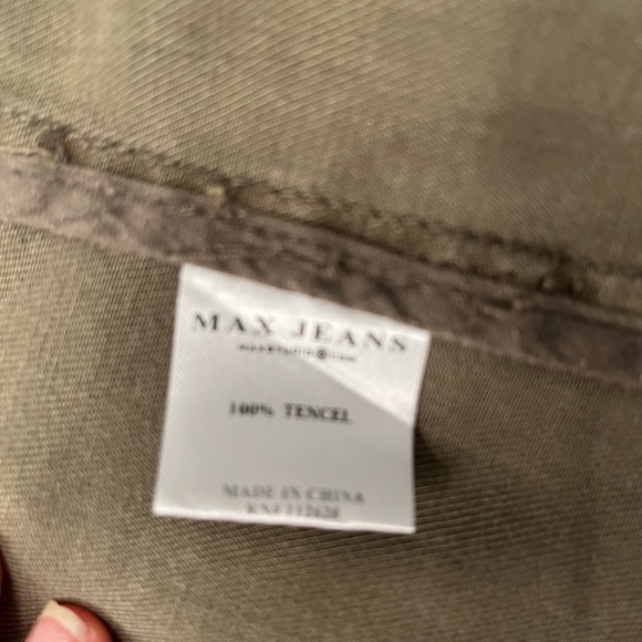 NWOT Max Studio Army Green Vest Max Jeans  XS - Picture 6 of 12